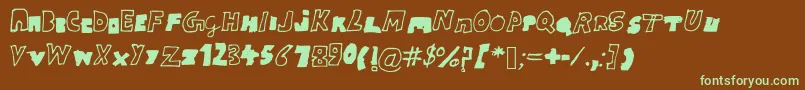 Ritviksfont Font – Green Fonts on Brown Background
