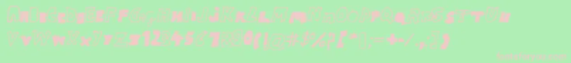 Ritviksfont Font – Pink Fonts on Green Background