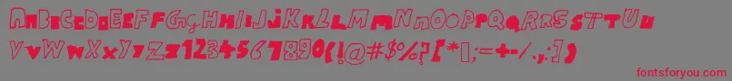 Ritviksfont Font – Red Fonts on Gray Background