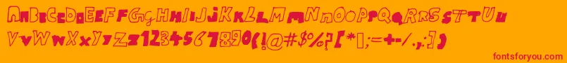 Ritviksfont Font – Red Fonts on Orange Background
