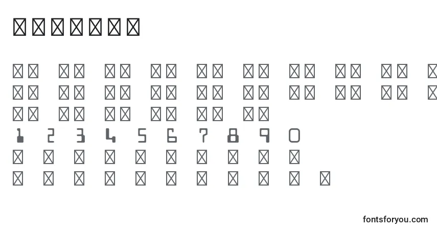 Schriftart Micrstd – Alphabet, Zahlen, spezielle Symbole