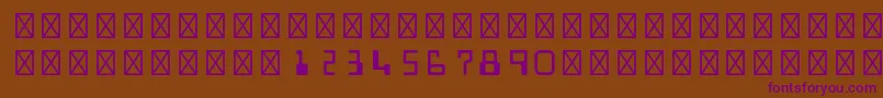 Micrstd Font – Purple Fonts on Brown Background