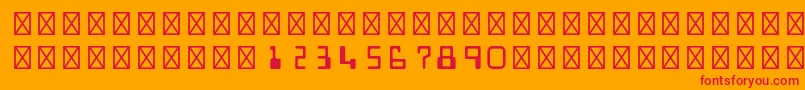 Micrstd Font – Red Fonts on Orange Background