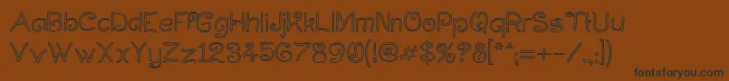 Curlholl-Schriftart – Schwarze Schriften auf braunem Hintergrund
