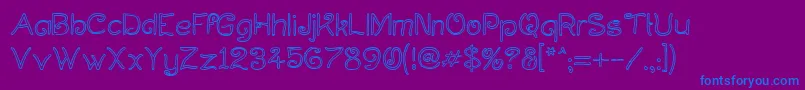 Curlholl Font – Blue Fonts on Purple Background