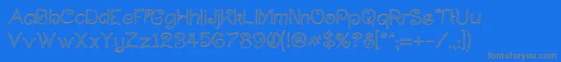 Curlholl-Schriftart – Graue Schriften auf blauem Hintergrund