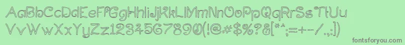 Curlholl Font – Gray Fonts on Green Background