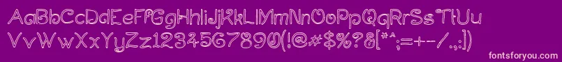 Curlholl Font – Pink Fonts on Purple Background