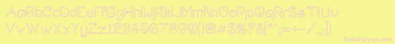 Curlholl Font – Pink Fonts on Yellow Background