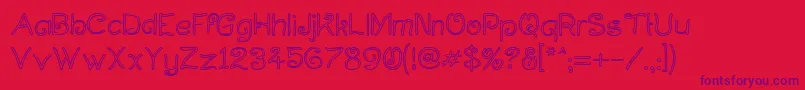 Curlholl Font – Purple Fonts on Red Background
