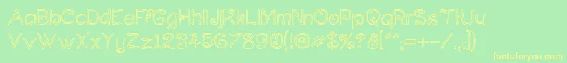 Curlholl Font – Yellow Fonts on Green Background