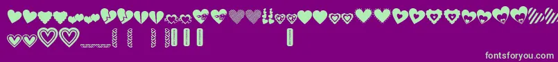 LovesDevine Font – Green Fonts on Purple Background