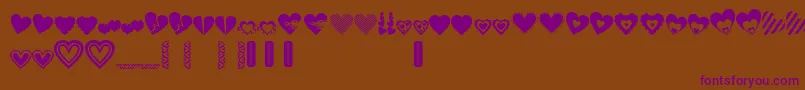 LovesDevine-Schriftart – Violette Schriften auf braunem Hintergrund