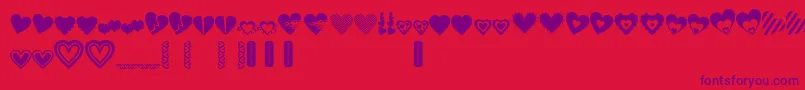 LovesDevine Font – Purple Fonts on Red Background
