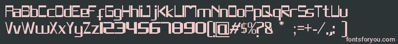Rivesquare-Schriftart – Rosa Schriften auf schwarzem Hintergrund