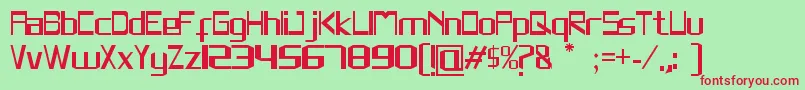 Rivesquare Font – Red Fonts on Green Background