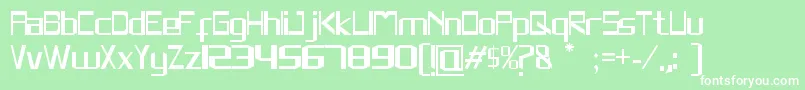 Rivesquare Font – White Fonts on Green Background