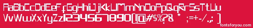 Rivesquare Font – White Fonts on Red Background