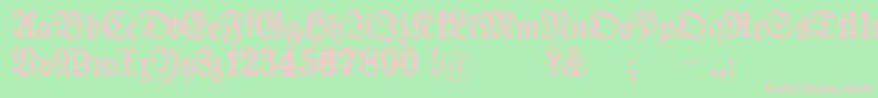Gotyk Font – Pink Fonts on Green Background