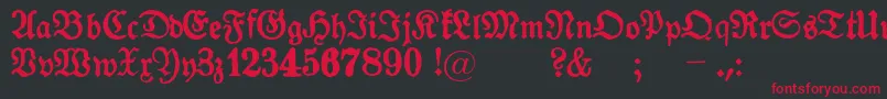 Gotyk Font – Red Fonts on Black Background