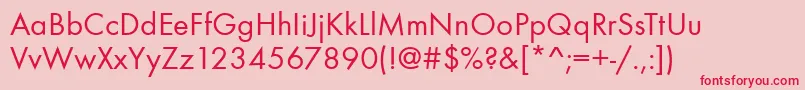 FunctionBook Font – Red Fonts on Pink Background