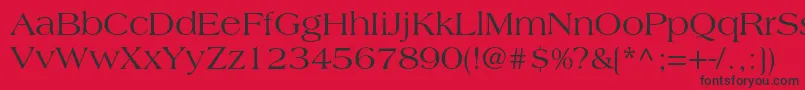 Lagunac Font – Black Fonts on Red Background