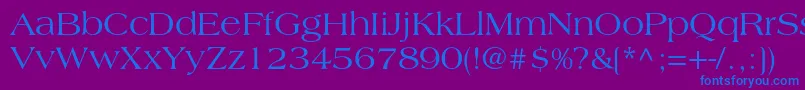 Lagunac Font – Blue Fonts on Purple Background