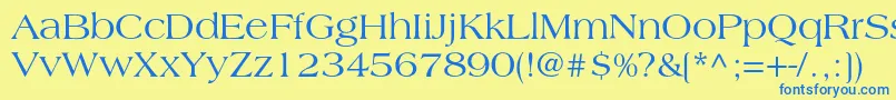 Lagunac Font – Blue Fonts on Yellow Background
