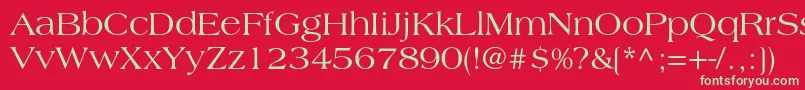 Lagunac Font – Green Fonts on Red Background