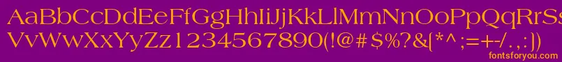 Lagunac Font – Orange Fonts on Purple Background