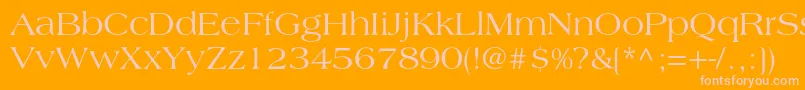 Lagunac Font – Pink Fonts on Orange Background