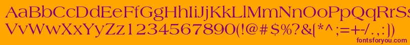 Lagunac Font – Purple Fonts on Orange Background