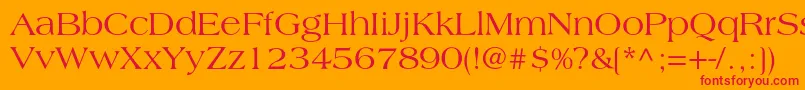 Lagunac Font – Red Fonts on Orange Background