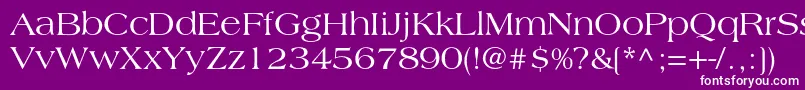 Lagunac Font – White Fonts on Purple Background