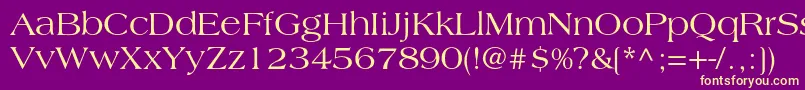 Lagunac Font – Yellow Fonts on Purple Background