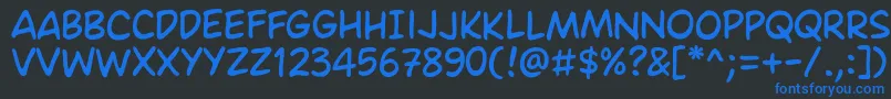 AmesRegular Font – Blue Fonts on Black Background