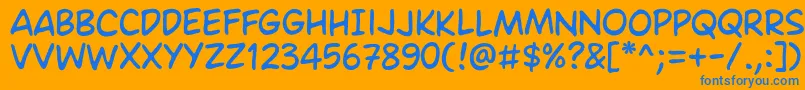 AmesRegular Font – Blue Fonts on Orange Background