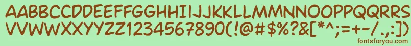 AmesRegular Font – Brown Fonts on Green Background