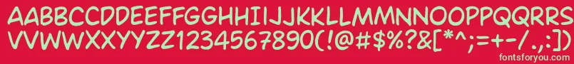 AmesRegular Font – Green Fonts on Red Background