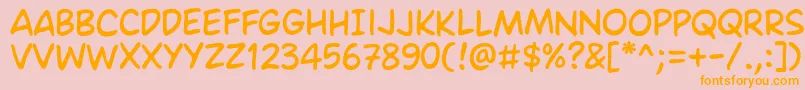 AmesRegular Font – Orange Fonts on Pink Background