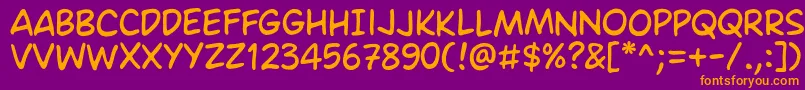 AmesRegular Font – Orange Fonts on Purple Background