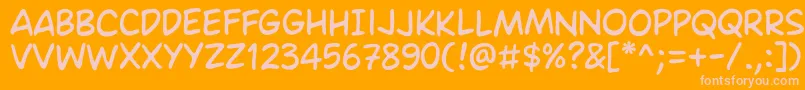 Czcionka AmesRegular – różowe czcionki na pomarańczowym tle