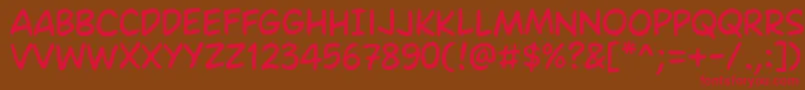 AmesRegular Font – Red Fonts on Brown Background