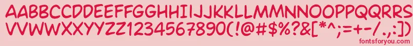 AmesRegular Font – Red Fonts on Pink Background