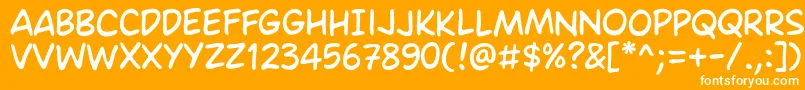 AmesRegular Font – White Fonts on Orange Background
