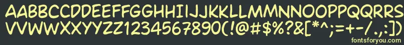 AmesRegular Font – Yellow Fonts on Black Background