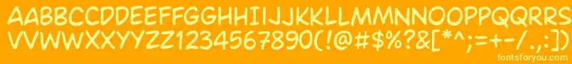AmesRegular Font – Yellow Fonts on Orange Background