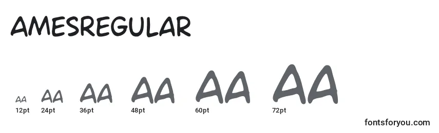 AmesRegular Font Sizes