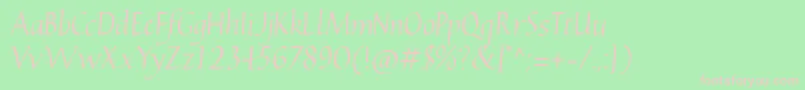 Fonte CarmentaItalic2.00 – fontes rosa em um fundo verde