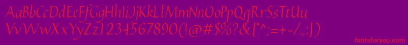 fuente CarmentaItalic2.00 – Fuentes Rojas Sobre Fondo Morado